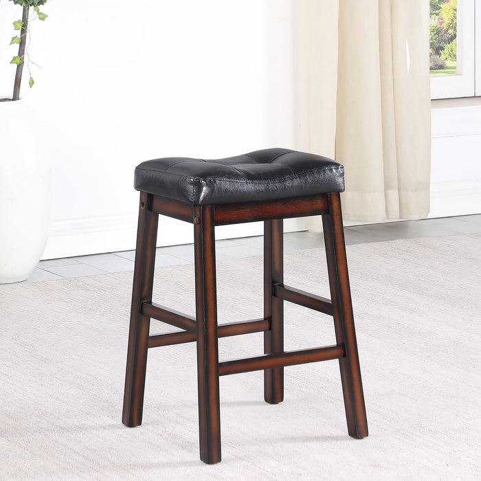 Upholstered Counter Height Stools (Set of 2) - Black