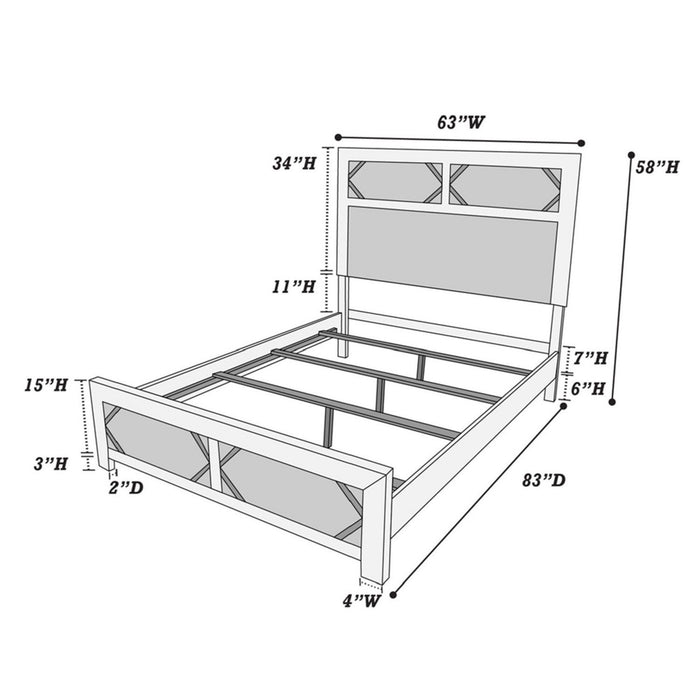 Transitional Bed With High Headboard