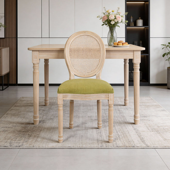 French Country Dining Chairs & Round Back (Set of 2)