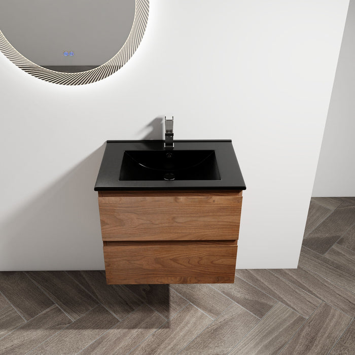 Wall Mounted Bathroom Vanity With Sink, 2 Soft Close Drawers