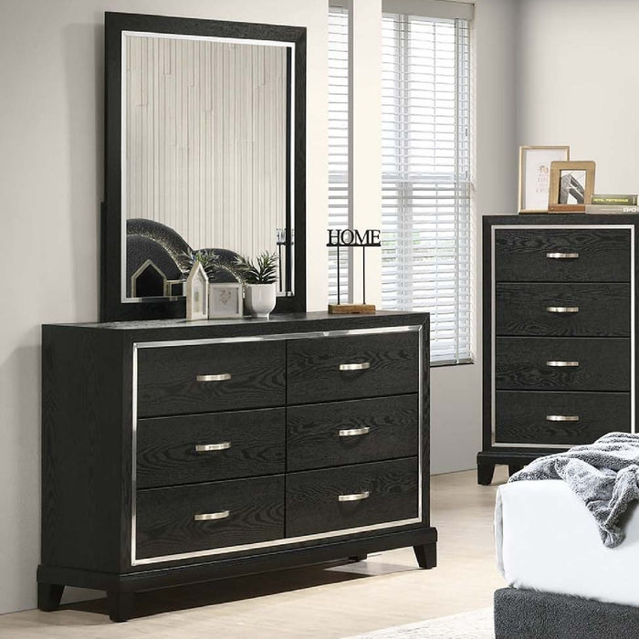 1 Piece Dresser With Tapered Legs Furniture - Black