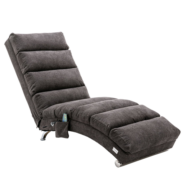 Massage Chaise Lounge Indoor With Remote Control, Ergonomic Electric Massage Lounger