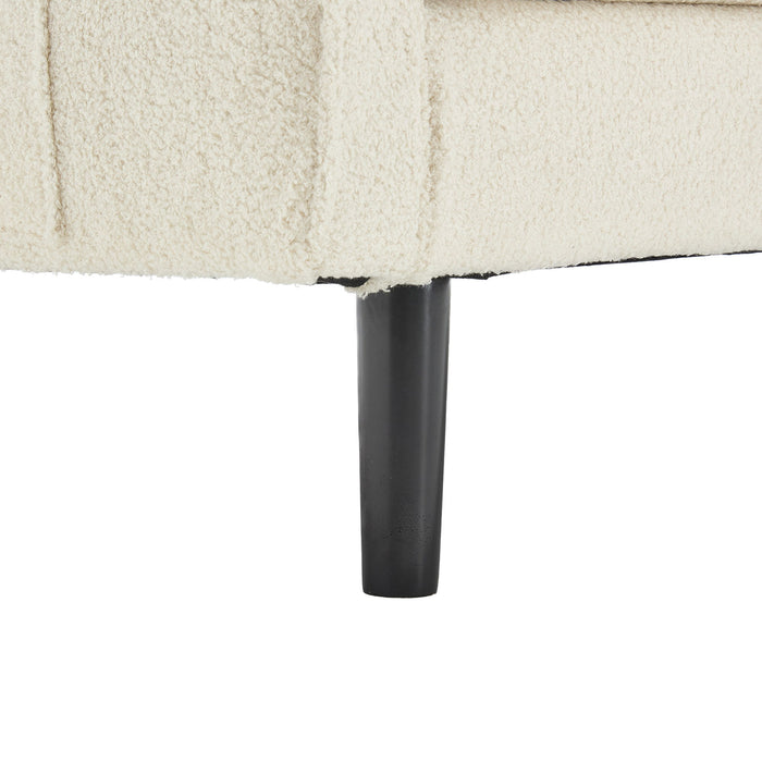 Mid Century Modern Loveseat Sofa With USB Ports, Removable Pillow Cover