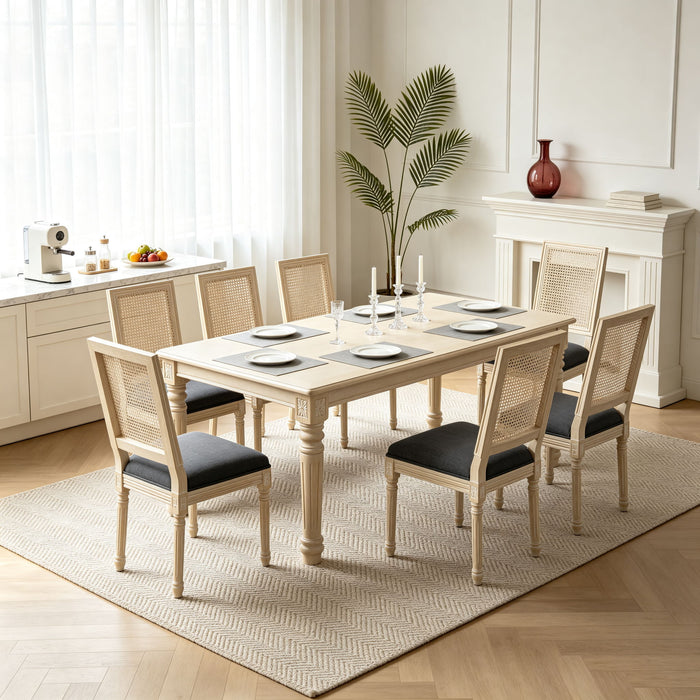 Dining Chairs With Square Back (Set of 2)