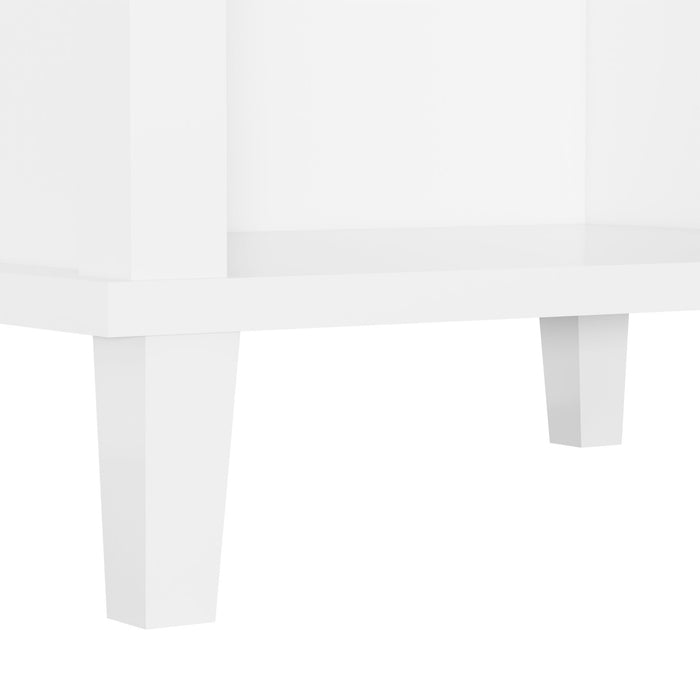 Nightstand & 1 Drawer And 1 Shelf - White