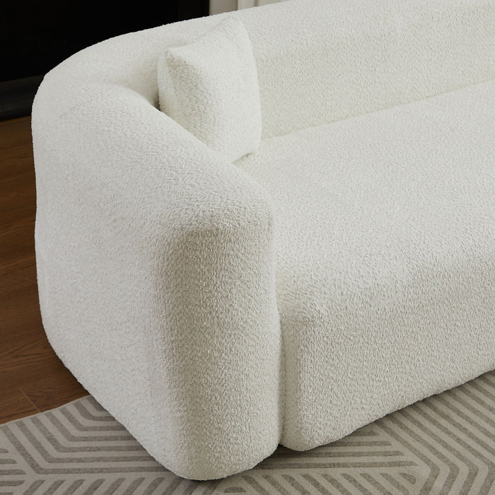 L - Shape Boneless Cloud Couch With 2 Throw Pillows For Living Room