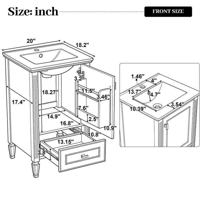 Retro Bathroom Vanity With Sink