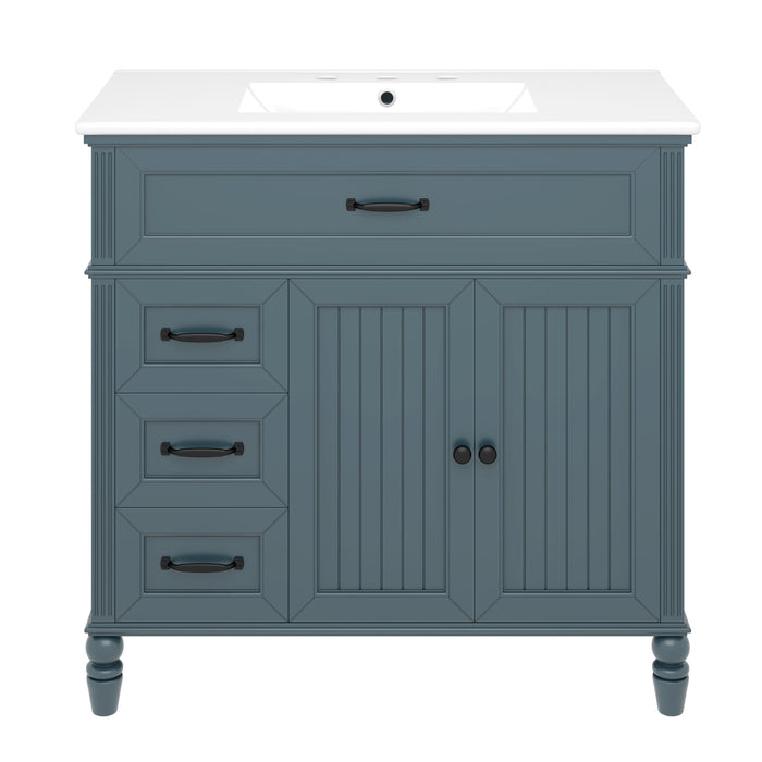 Bathroom Vanity With Sink, Freestanding Cabinet & Drawers