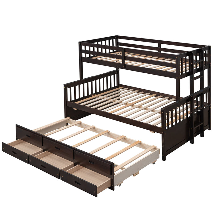 Bunk Bed With Twin Size Trundle And Drawers