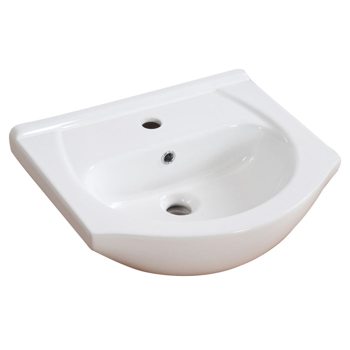 20" Bathroom Vanity With Bulged Sink, Freestanding Single Vanity Set, Soft Close Door