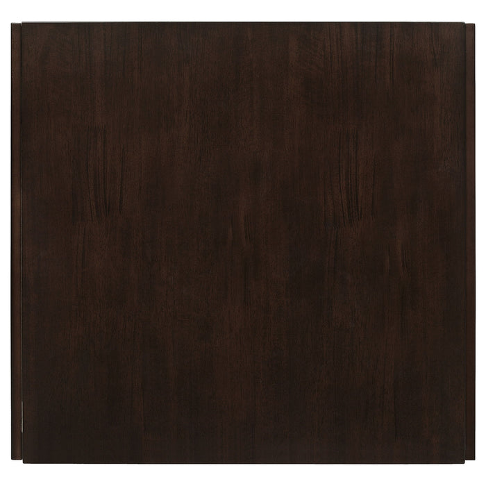 Dining Table With Drop Extension Leaf Table With Foldable Ends For Compact Spaces - Brown