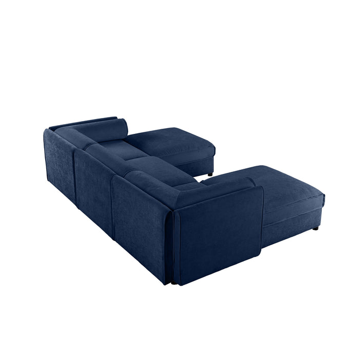 Contemporary Elegant Sofa With Storage And Ottoman
