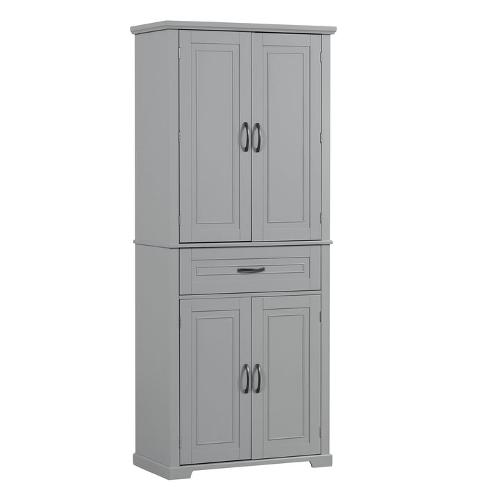 Bathroom Storage Cabinet With Doors And Drawer, Adjustable Shelf