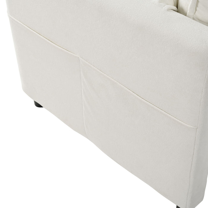 Oversized Chair With Movable Ottoman, Soft Upholstered Lounge Chair