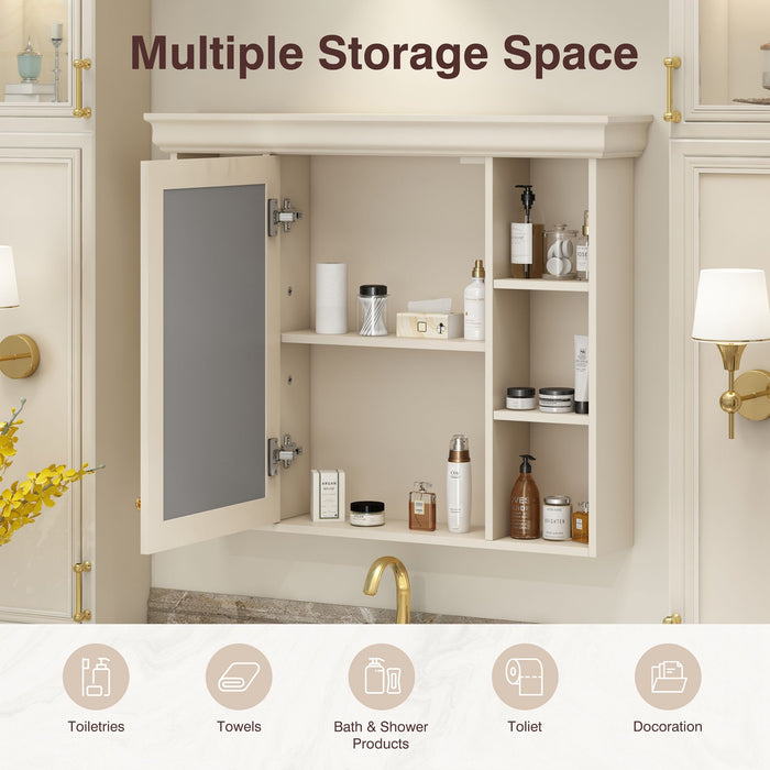 Wall Mounted Bathroom Storage Cabinet With Mirror Door