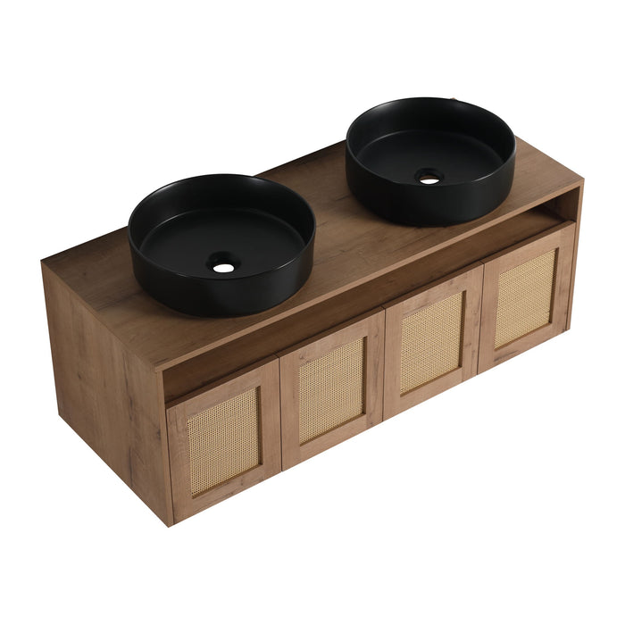 Bathroom Vanity & Art Sink, 2 Soft Close Doors, Float Mounting Design