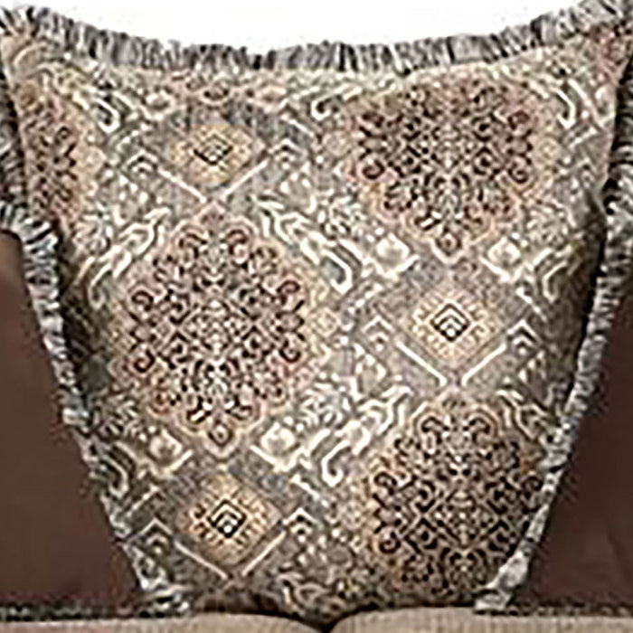 Brookridge - Rolled Arm Loveseat Sofa With Upholstery - Brown