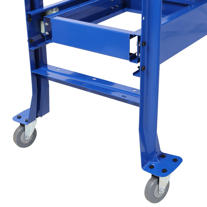 Mobile Tear Down Table With 3.5 Gallon Part Washer And 110V Pump - Blue