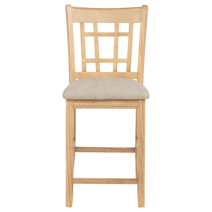 Davis - 5 Piece Oval Counter Height Dining Set With Expandable Table - Light Oak
