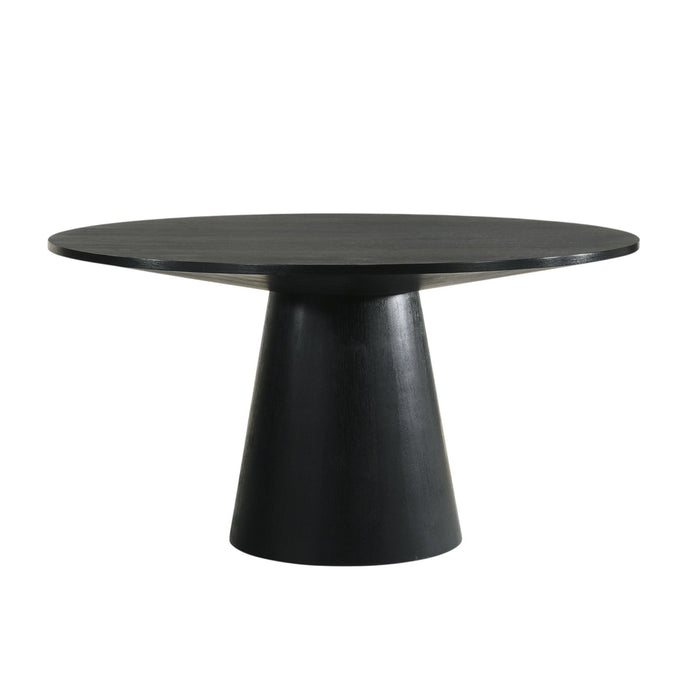 Froja - Manufactured Wood Round Dining Table - Black