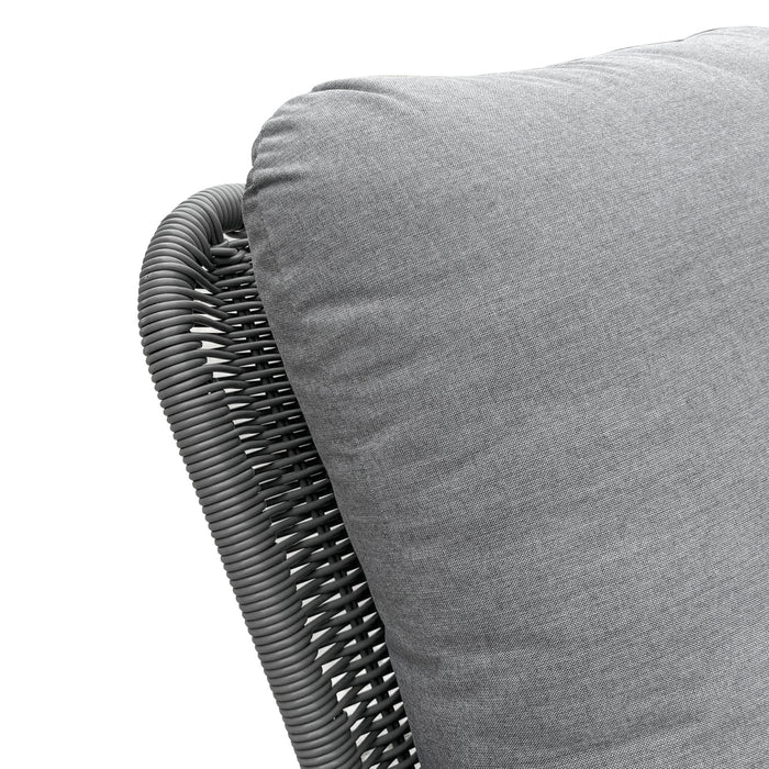 Contemporary Minimalist Wicker Rocking Chair With Soft Cushions