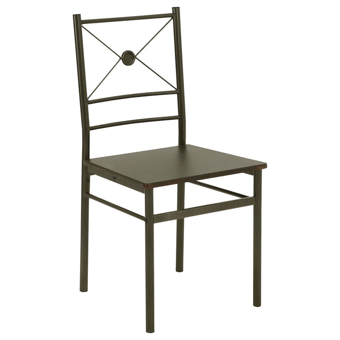 5 Piece Rectangle Dining Set With Tubing Base