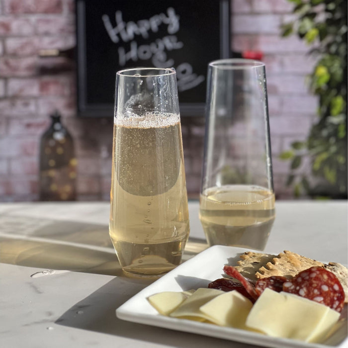 Tritan Lexington - Unbreakable Plastic Champagne Flutes, 9Oz (Set of 4) - Clear