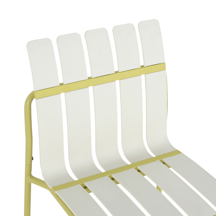 4 Piece Set Of Modern Color Block Designed Single Chairs