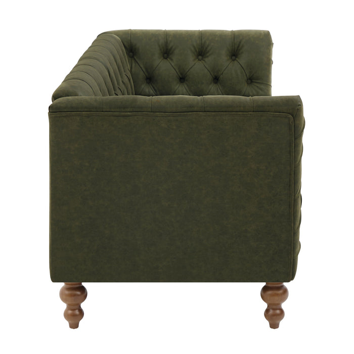Chesterfield Sofa With Flared Arms For Living Room