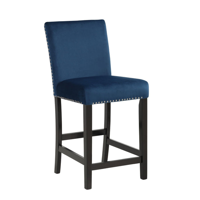 Modern 5 Piece Counter Height Dining Set With Tufted Nail Head Chairs