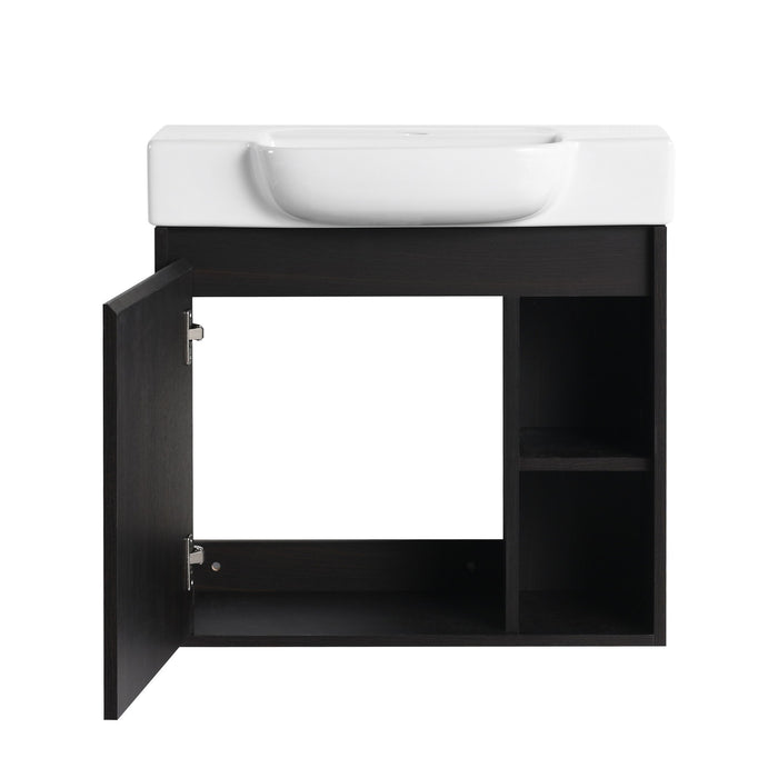 Wall Mounted Bathroom Vanity With Sink, Soft Close Door