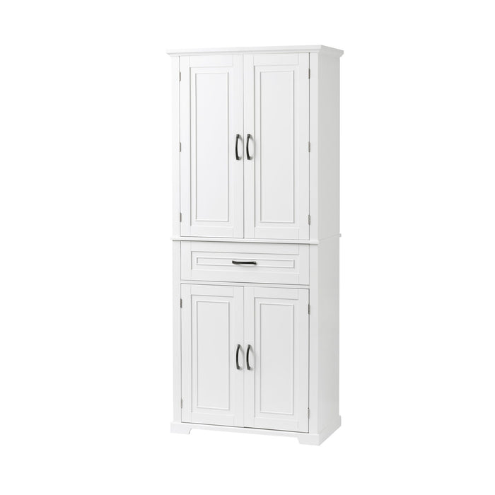 Bathroom Storage Cabinet With Doors And Drawer, Adjustable Shelf