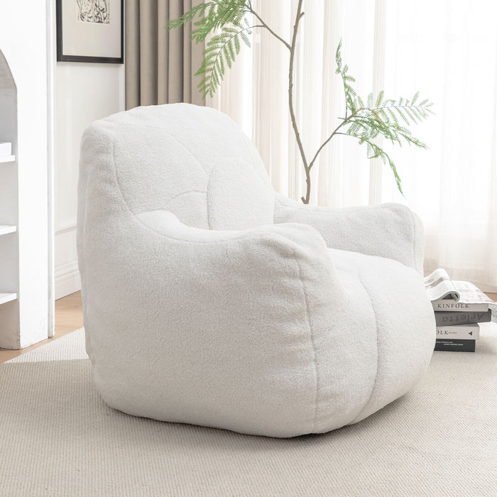 Comfy Bean Bag Chair With Filler, Fluffy And Cozy Seating