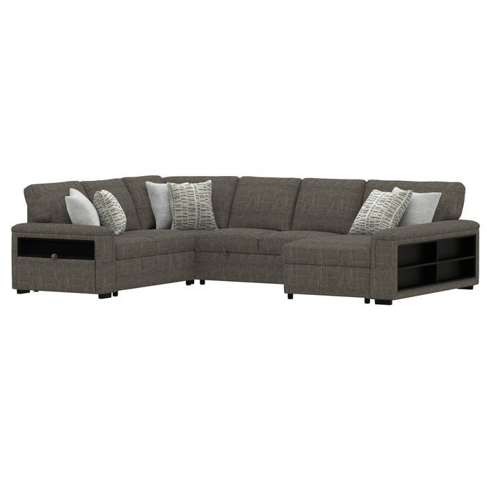 Ethan - Pop-Up Sectional With Storage - Tana Shadow