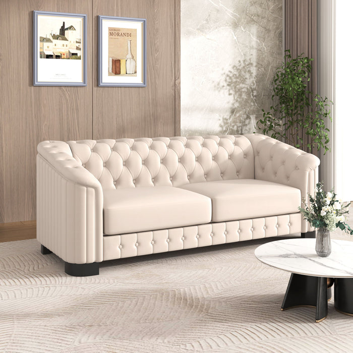 Sofa With Thick Removable Seat Cushion, 3 Seater