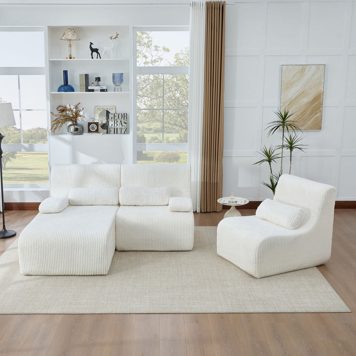 Oversized Sectional Sofa, Living Room Seating With Modular Design