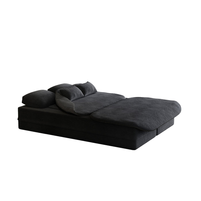 2 In 1 Foldable Sofa Bed With Multi Functional Blanket