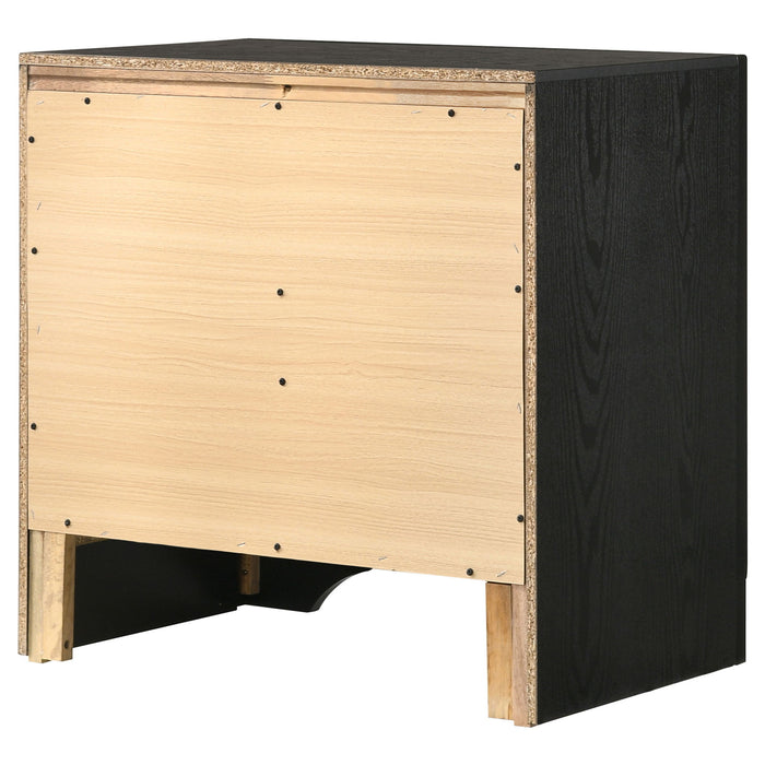 Transitional 2 Drawer Nightstand With Hidden Jewelry Tray