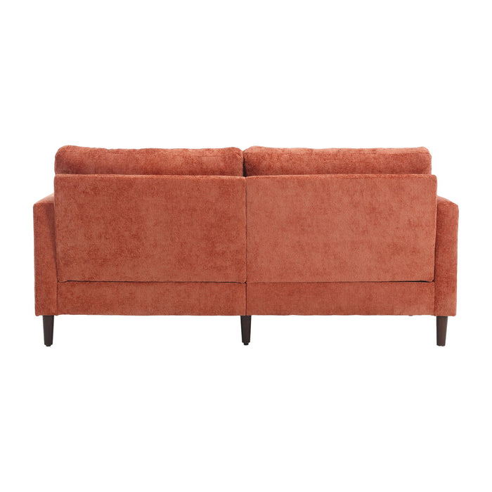 Mid Century Modern Chenille Fabric Loveseat Sofa, 2 Seat Upholstered Couch