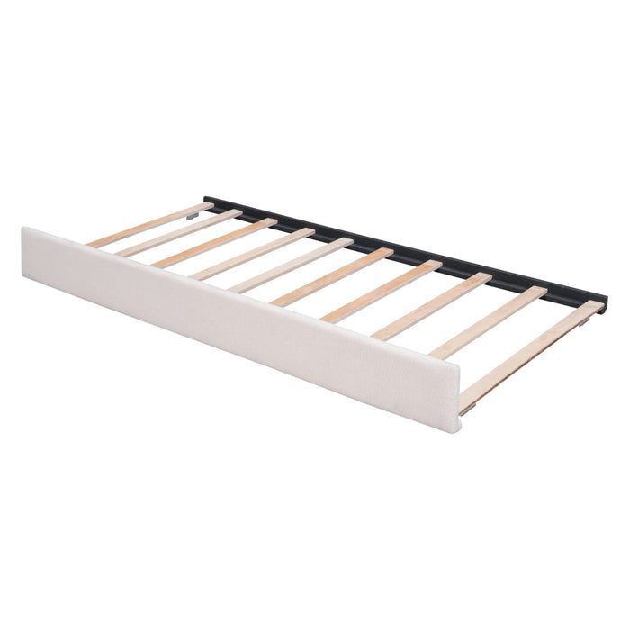 Upholstered Platform Bed With Trundle