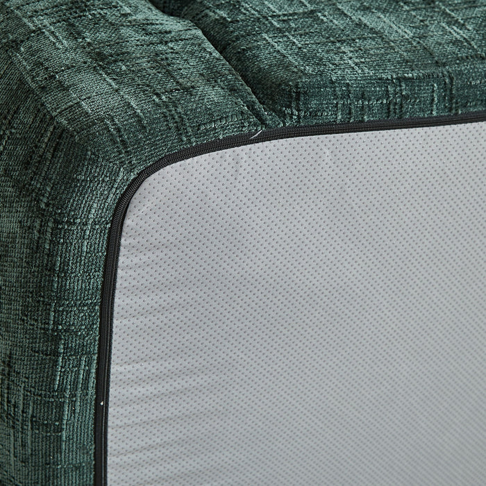 Curved Convertible Sofa, 2 In 1 Frameless Folding Sofa Bed With Pull Out Base And Deep Seat