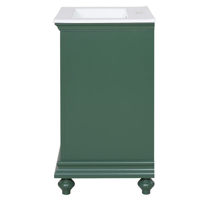 Modern Bathroom Vanity With Tip-Out Drawer And Soft-Close Hinges