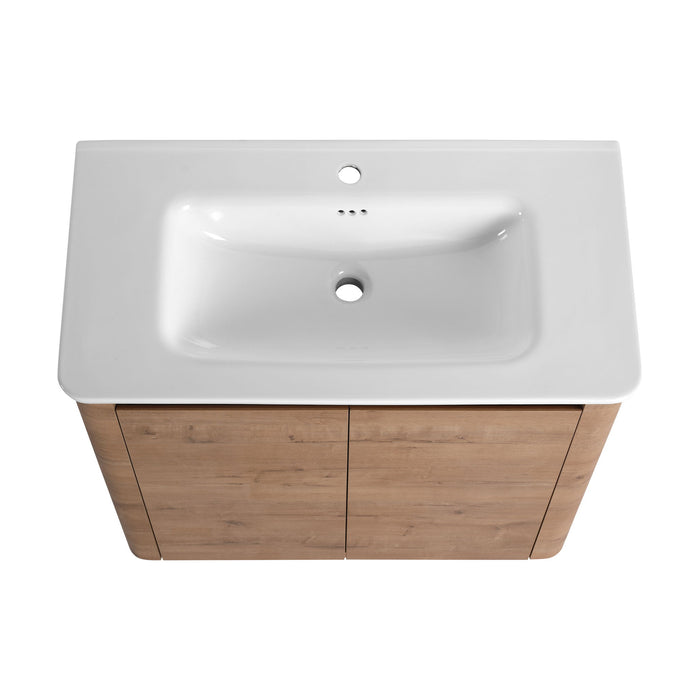 Freestanding Bathroom Vanity With Sink & 2 Soft Close Doors