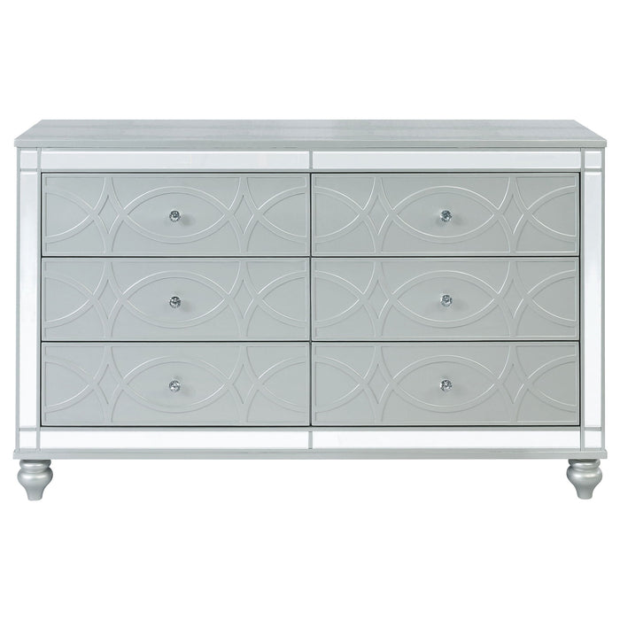 Arabesque - 6 Drawer Dresser - Silver