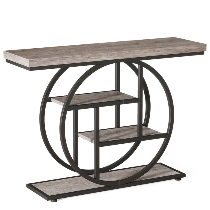 Console Table With 4 Tier Design For Living Hallway