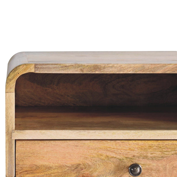 Curved Upper Slot Floating Nightstand