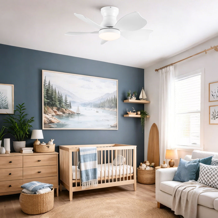 Low Profile Flush Mount Ceiling Fan With Light