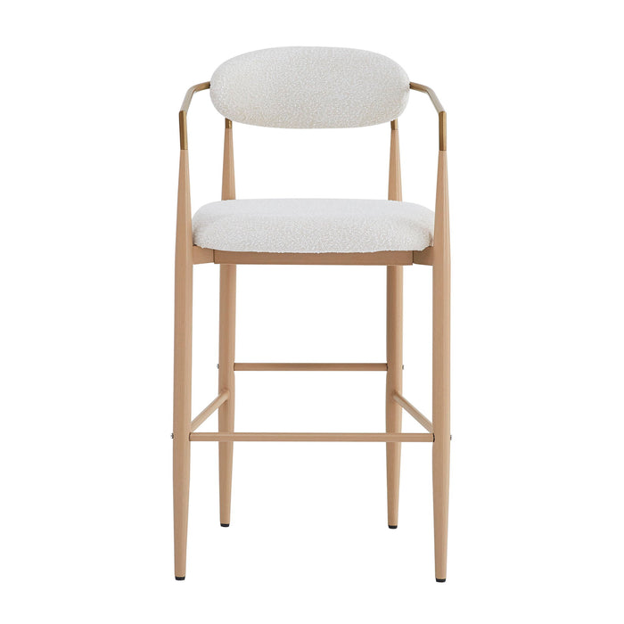 Upholstered Barstools With Back For Kitchen (Set of 2)