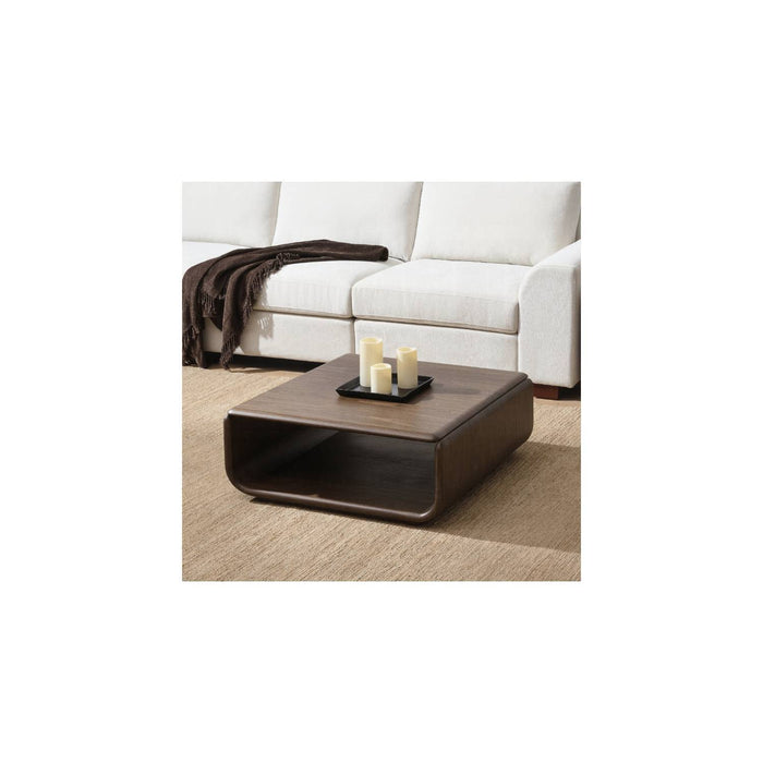 Lanza - Coffee Table With Open Shelf Storage - Dark Walnut