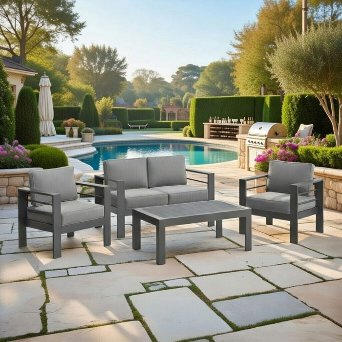 Outdoor Patio Set All-Weather With Thick Cushions